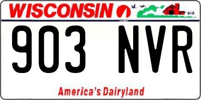 WI license plate 903NVR