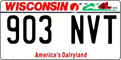 WI license plate 903NVT