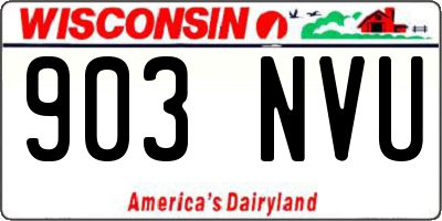 WI license plate 903NVU