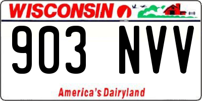 WI license plate 903NVV