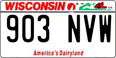 WI license plate 903NVW