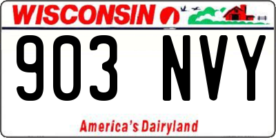 WI license plate 903NVY