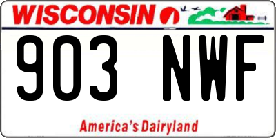 WI license plate 903NWF