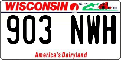 WI license plate 903NWH