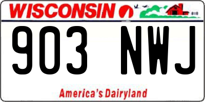 WI license plate 903NWJ