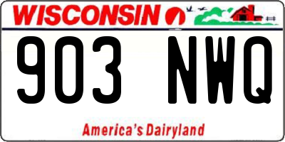 WI license plate 903NWQ