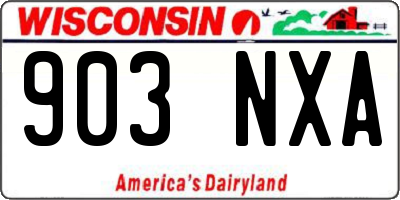 WI license plate 903NXA