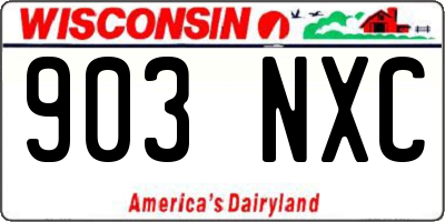 WI license plate 903NXC