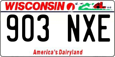 WI license plate 903NXE