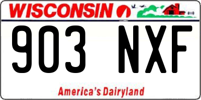 WI license plate 903NXF