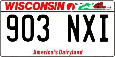 WI license plate 903NXI