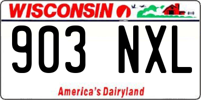 WI license plate 903NXL