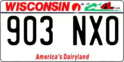 WI license plate 903NXO