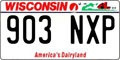 WI license plate 903NXP