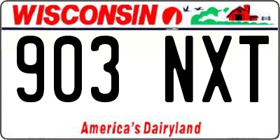 WI license plate 903NXT