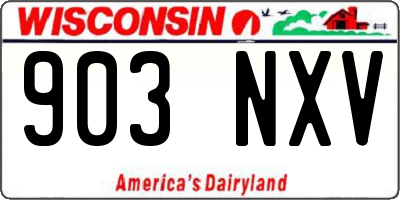 WI license plate 903NXV