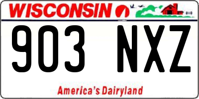 WI license plate 903NXZ