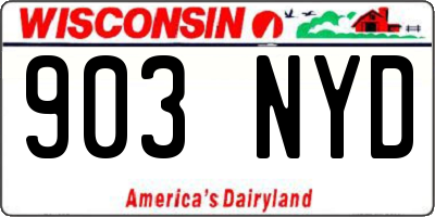 WI license plate 903NYD