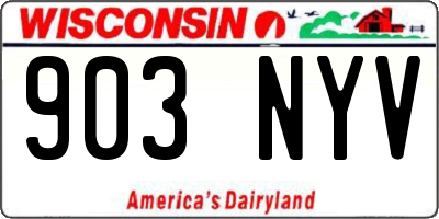 WI license plate 903NYV