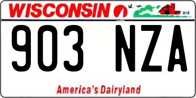 WI license plate 903NZA