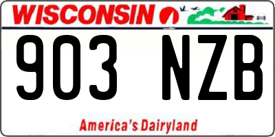 WI license plate 903NZB