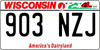 WI license plate 903NZJ