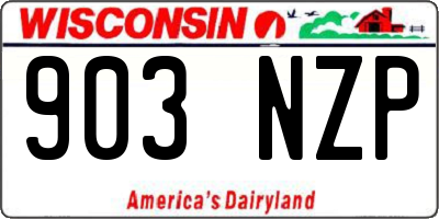 WI license plate 903NZP