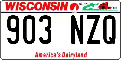 WI license plate 903NZQ