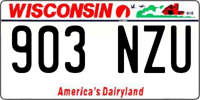 WI license plate 903NZU