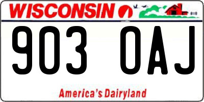 WI license plate 903OAJ