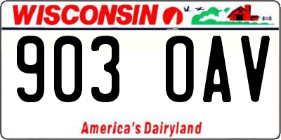 WI license plate 903OAV