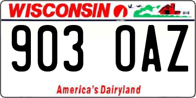 WI license plate 903OAZ