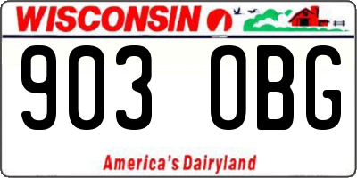 WI license plate 903OBG