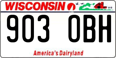WI license plate 903OBH