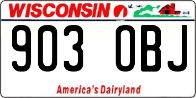 WI license plate 903OBJ