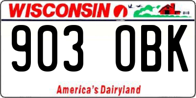 WI license plate 903OBK