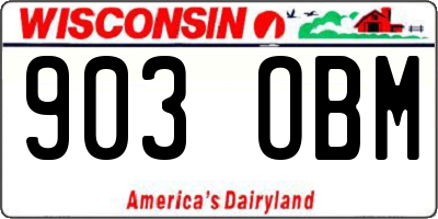 WI license plate 903OBM
