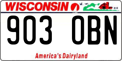 WI license plate 903OBN