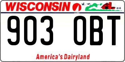 WI license plate 903OBT