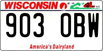 WI license plate 903OBW