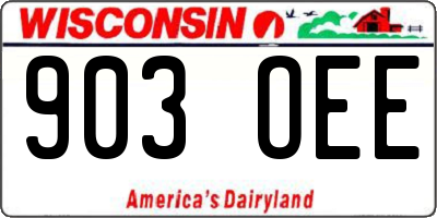 WI license plate 903OEE