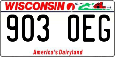 WI license plate 903OEG