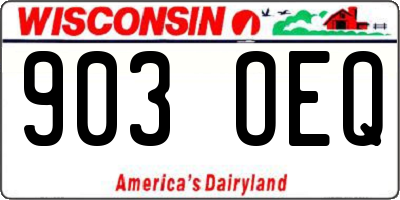 WI license plate 903OEQ