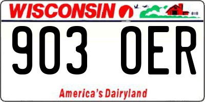 WI license plate 903OER