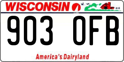 WI license plate 903OFB