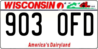 WI license plate 903OFD