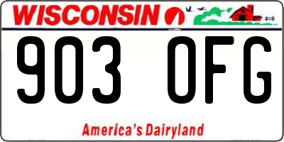 WI license plate 903OFG