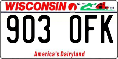 WI license plate 903OFK