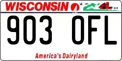WI license plate 903OFL
