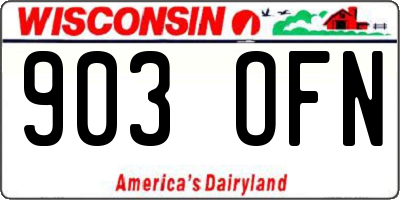 WI license plate 903OFN